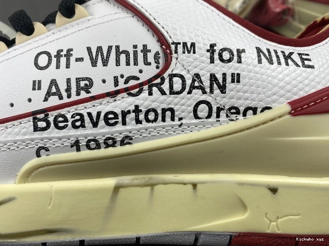DJ4375-106 White SP Jordan Off-White Red Low Retro 2 0809